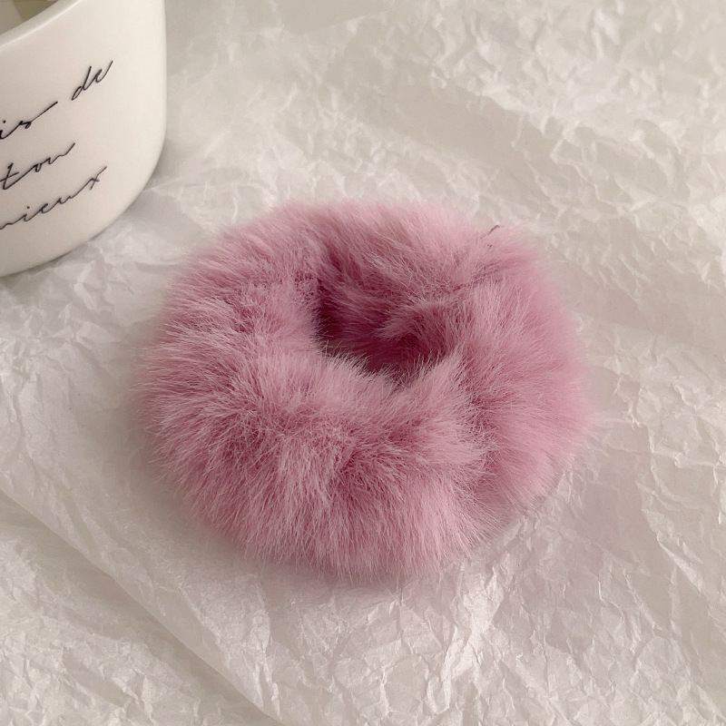Dopamine wool hair bands for autumn and winter, towel bands, simple hair ties, leather bands and hair accessories wholesale pic 17