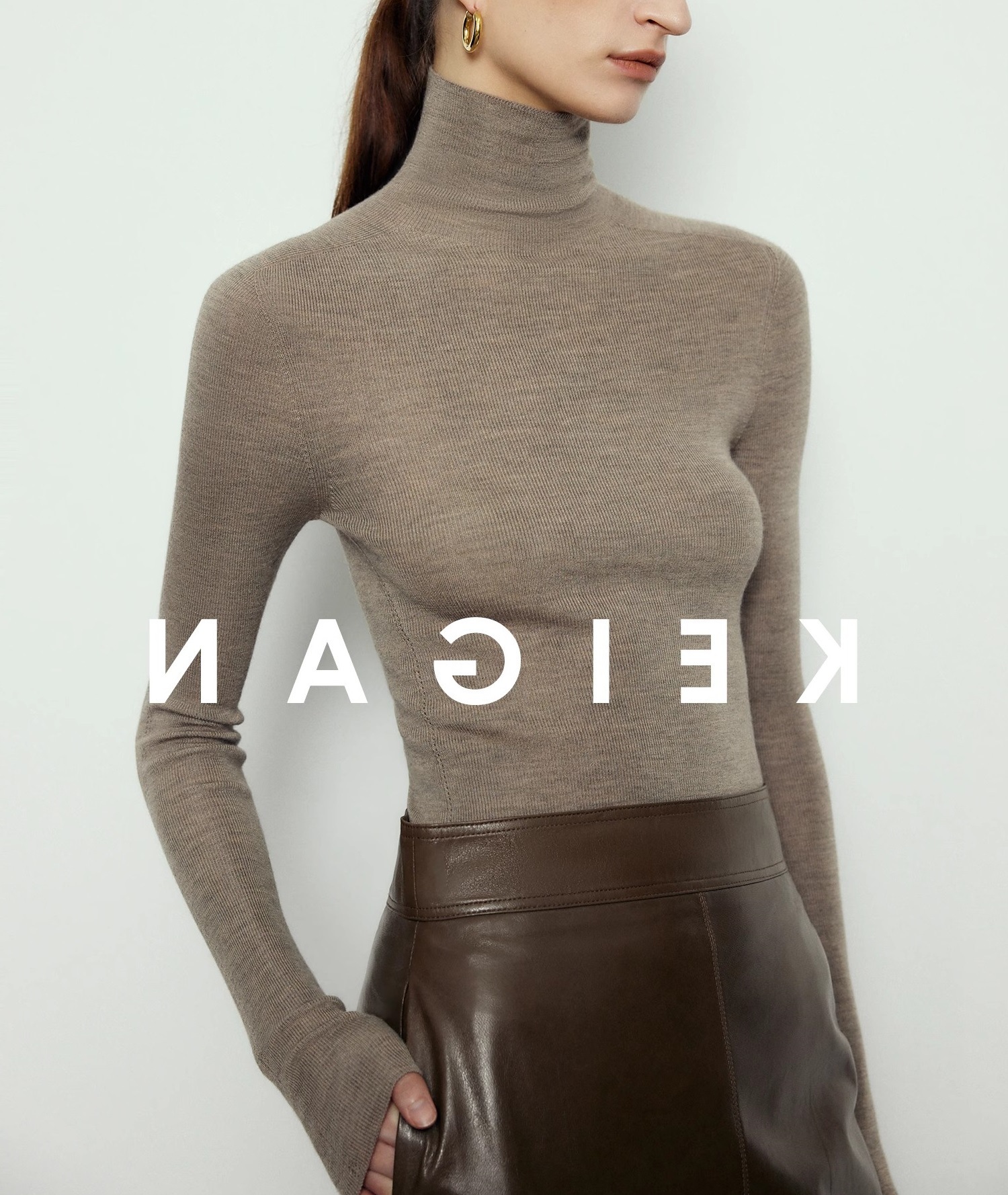 Italian 嵿 luxury 120s washable 160s gold wool 18-needle seamless base knit top for women pic 23