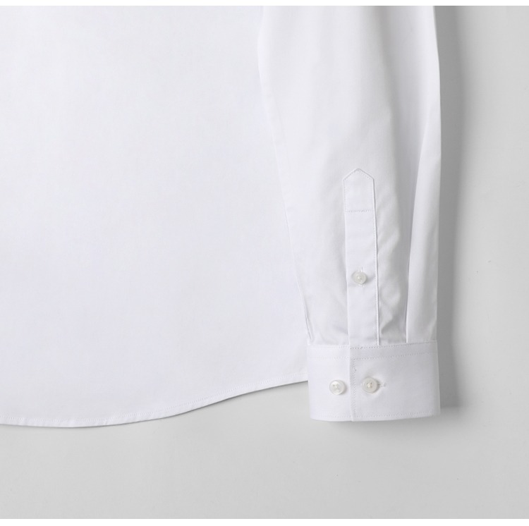 春季男士白衬衫免烫衬衣抗皱职业通勤长袖衬衫男刺绣LOGO商务正装详情9