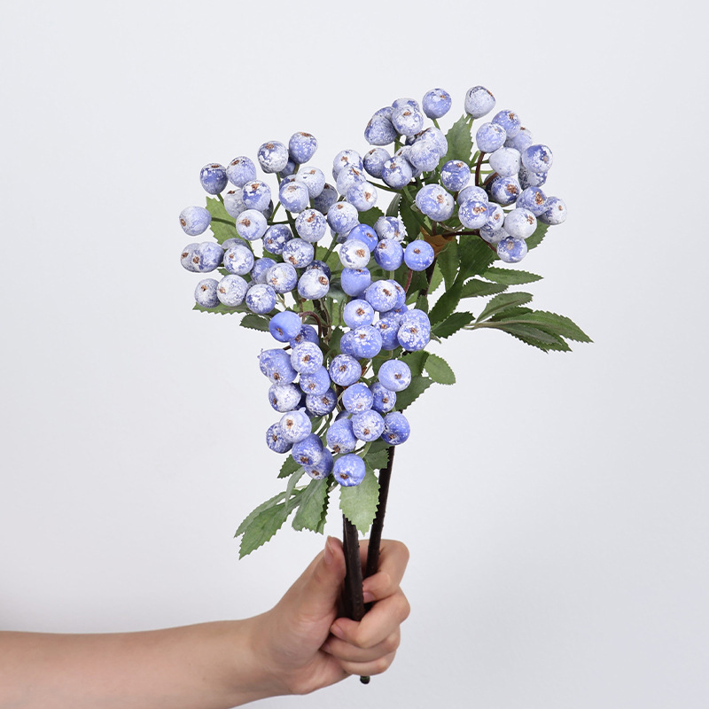 仿真植物蓝莓果果实浆果树枝树杈拍照布置场景装饰绿植造景仿真花详情5