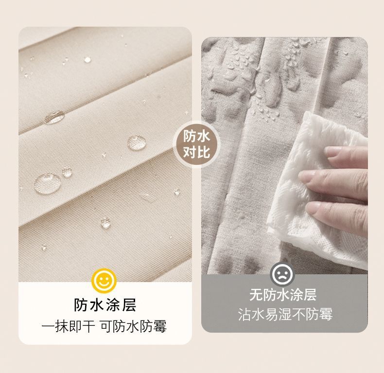 免打孔浴室折叠防水浴帘加厚防霉遮挡帘淋浴间干湿分离隔断挡水帘详情3
