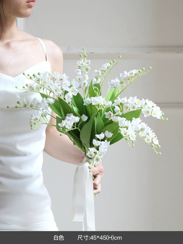 小清新ins风仿真花铃兰花插花手捧花材婚庆风铃假花家居餐桌绢花详情1