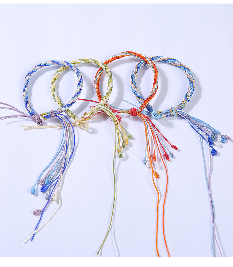鲸落鱼尾藏式轮回手绳成品手工编绳情侣敦煌大鱼海棠五彩绳手链详情16