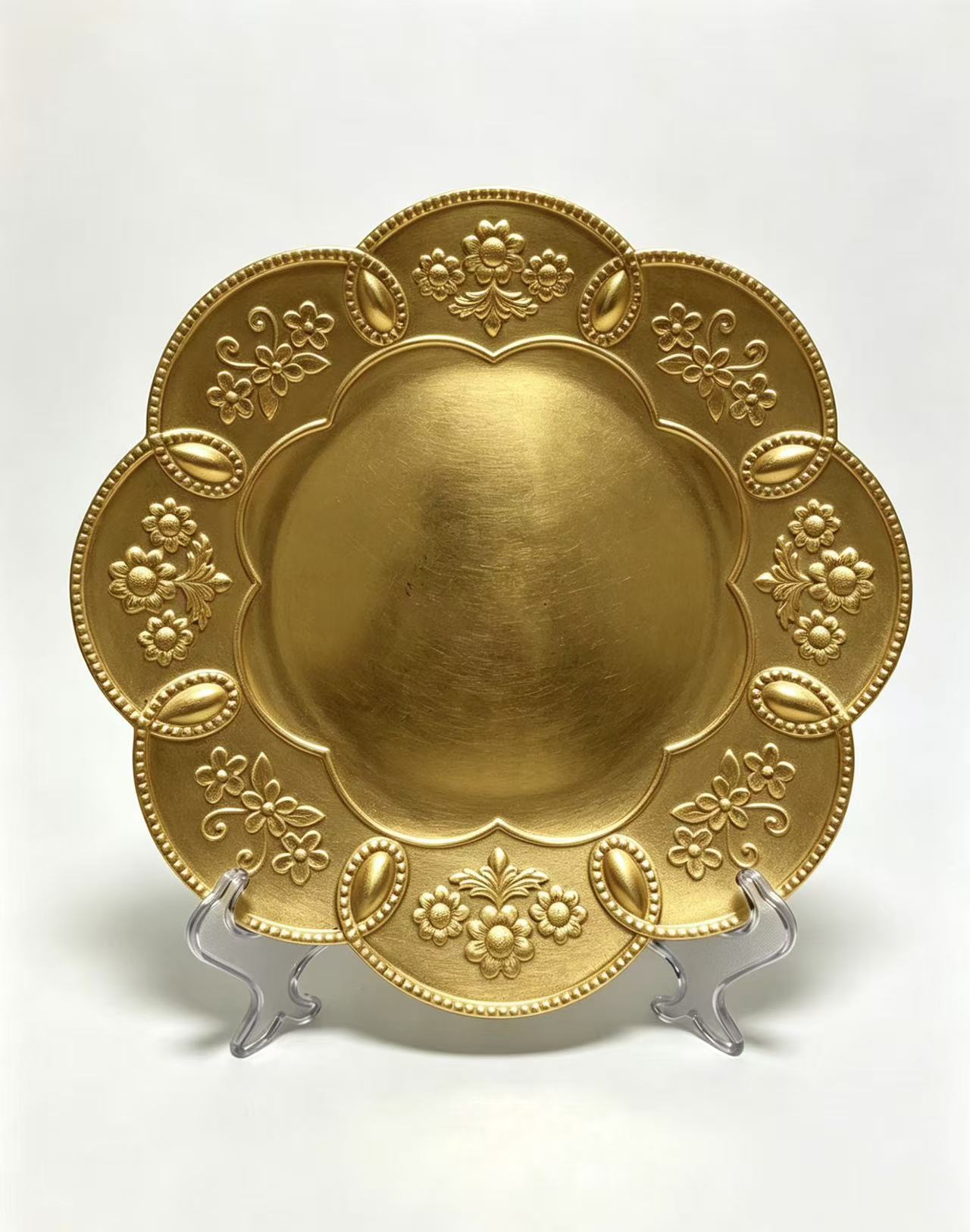 星辰工厂批发复古雕花韵盘 轻奢哑光 亮面多色 氛围感拉满的餐桌仪式感详情10