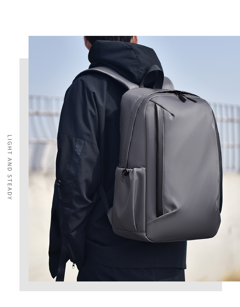 休闲男士双肩背包时尚简约防泼水大容量电脑背包商务旅行学生背包详情21
