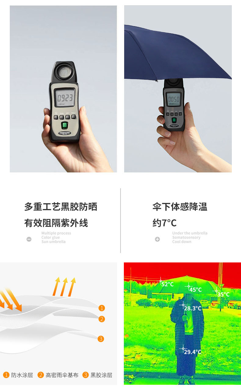 折叠全自动雨伞男女学生韩版晴雨两用防晒遮阳太阳伞防紫外线大号详情10
