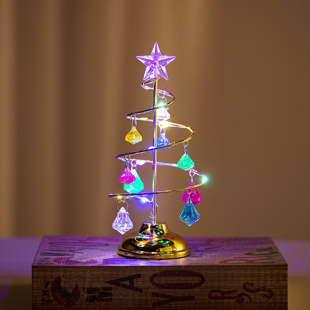 Christmas decorations, gifts, electroplated ironwork trees, LED illuminated crystal Christmas trees, crystal display stands, ornaments, night lights pic 8
