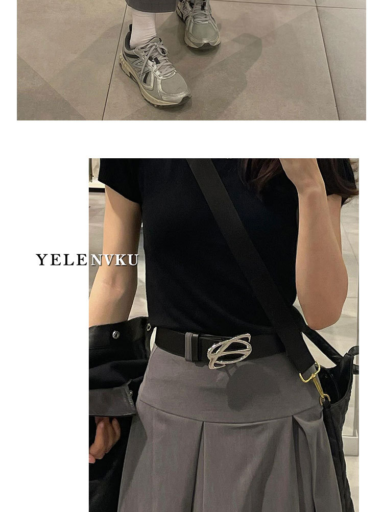 灰色百搭通勤高腰百褶半身裙女2025年春秋季宽松遮跨显瘦A字伞裙详情11