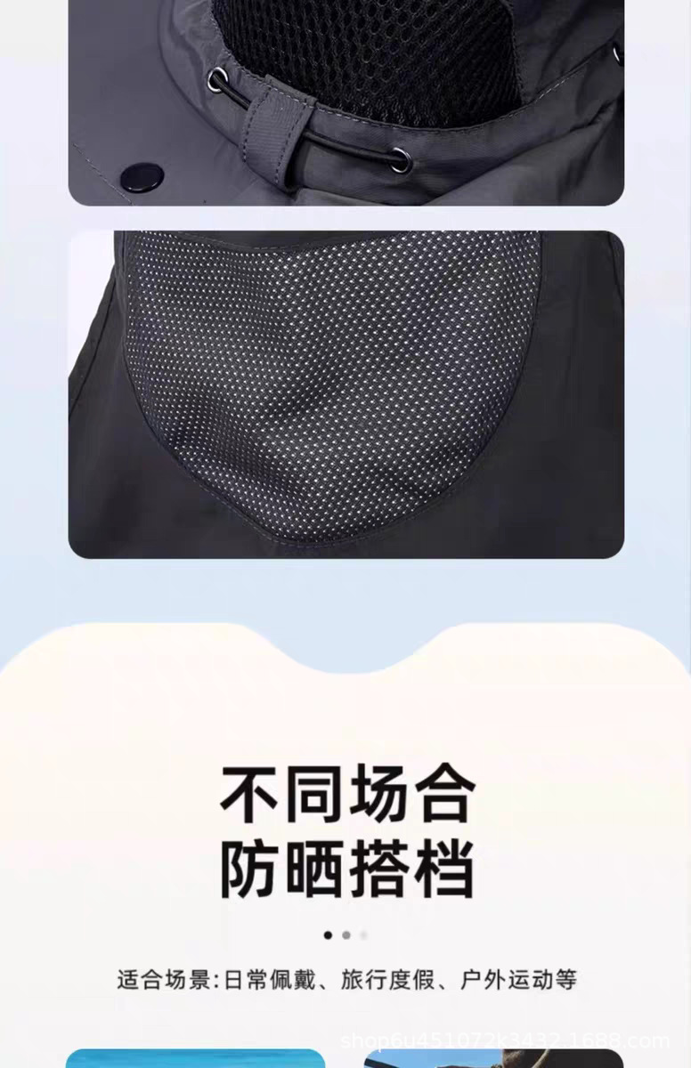 Brand [Sondona] Casual hats, sun protection hats, outdoor neck protectors, sun protection hats for men and women, large brim UV protection sun hats, cycling, fishing, mountaineering hats, face masks pic 27