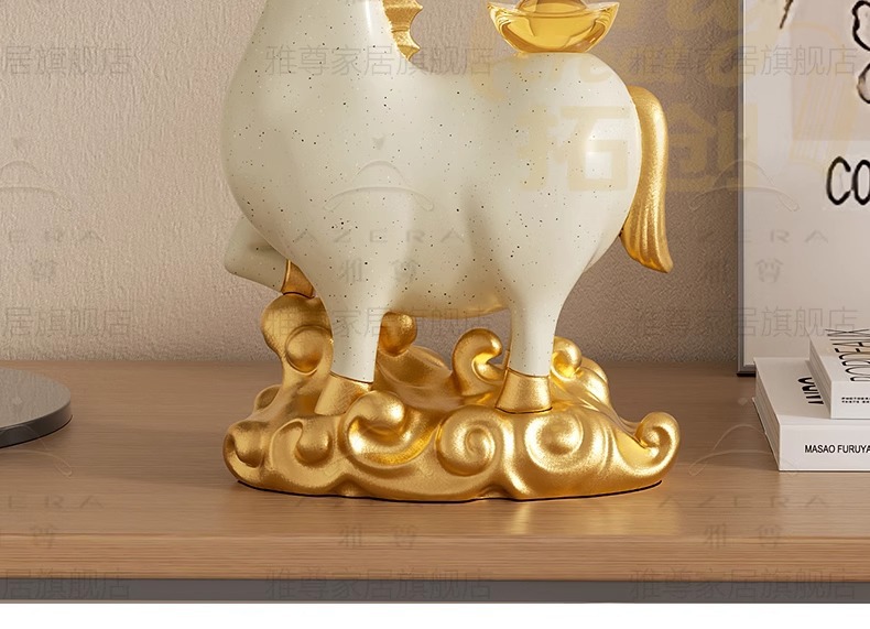 国潮十二生肖马上有钱家居客厅酒柜装饰品摆件老板办公室桌面摆设创意详情9