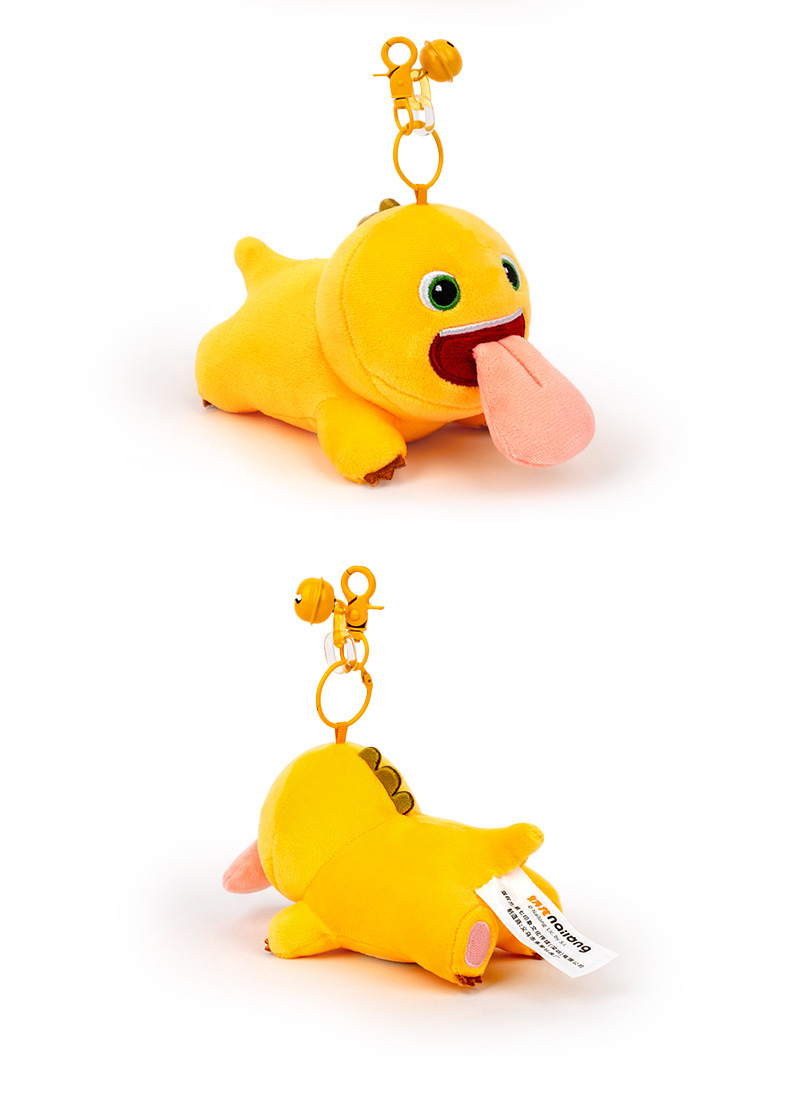 Wholesale of genuine licking Dragon plush toys, cute cartoon big tongue magnetic little milk dragon pendants, bags and decorations pic 8