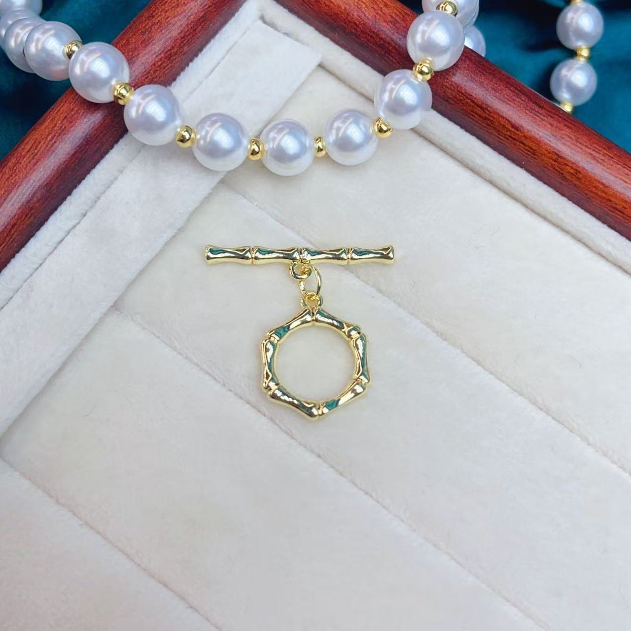 diy pearl buckle, necklace buckle, bracelet, connecting buckle, end buckle, heart-shaped OT buckle, handcrafted universal buckle accessories pic 2