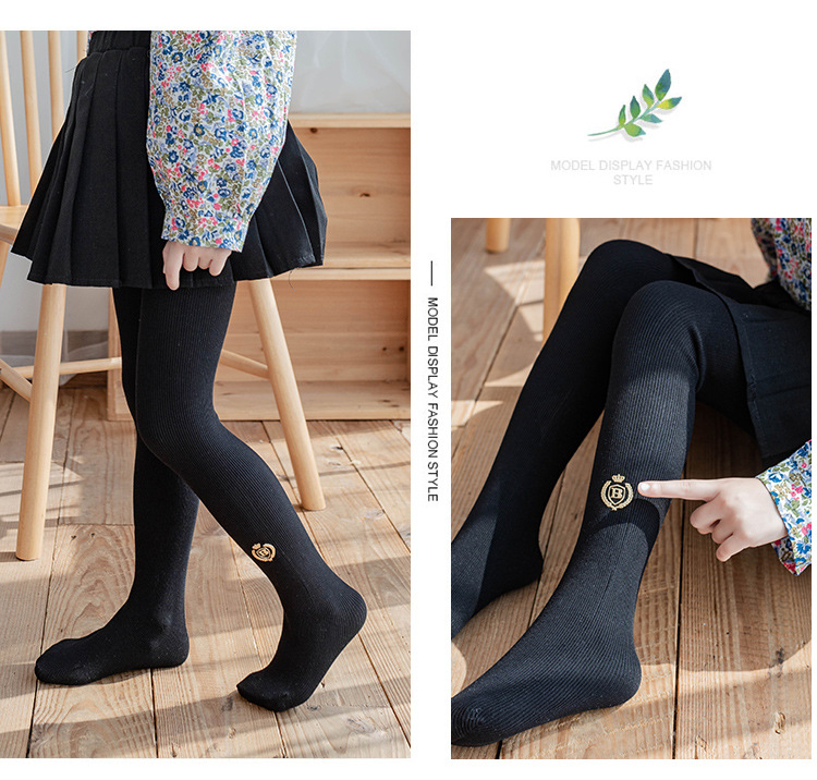 女童连裤袜春秋薄款外穿宝宝连袜踩脚配裙子韩版棉质婴儿童打底裤详情17