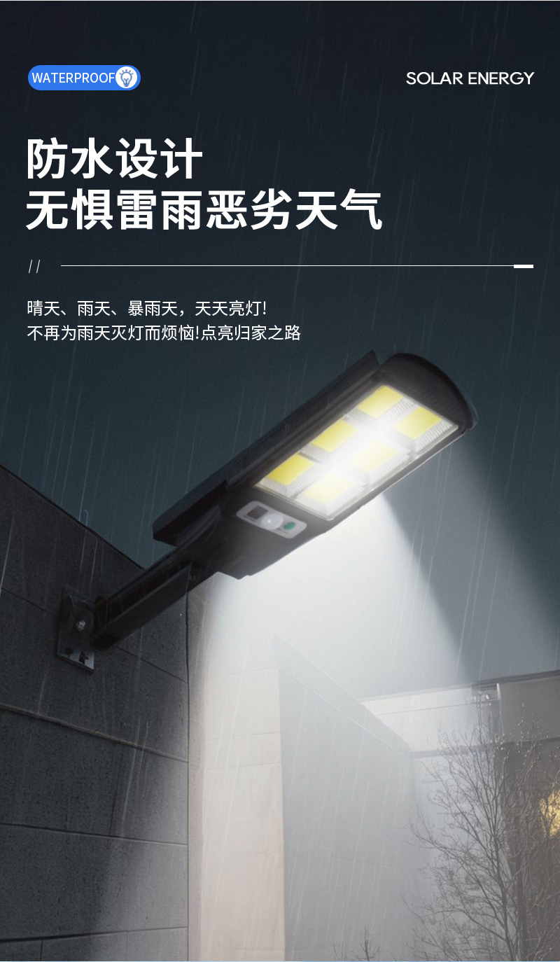 The manufacturer supplies outdoor courtyard lighting fixtures, emergency lights, remote-controlled outdoor lights, polycrystalline silicon solar wall lamps, and BK-120B model street lamps pic 6