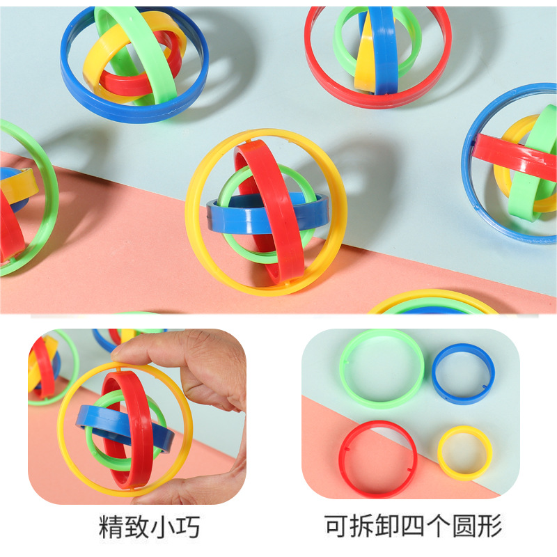 Cross-border creative radish ring inertial universal gyroscope rotating finger gyroscope magic intelligence toy manufacturer wholesale pic 2