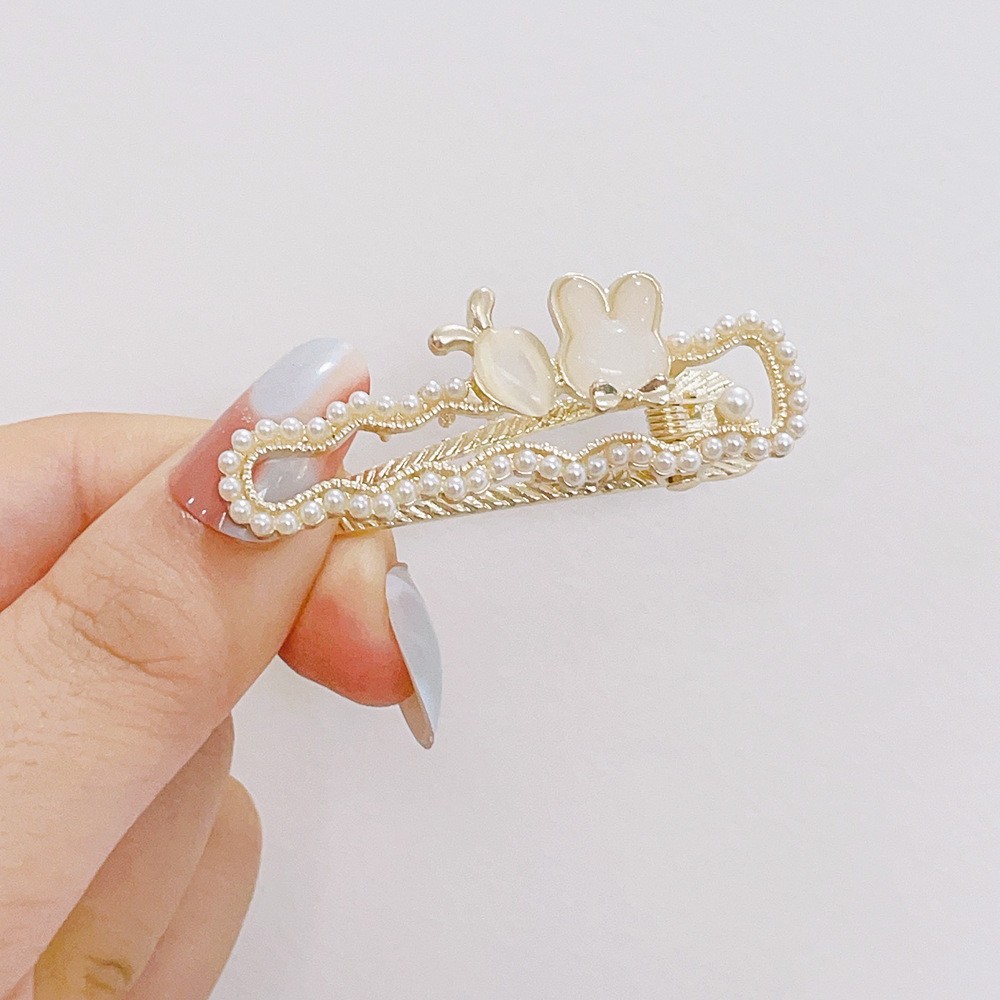 Korean flower headwear clips, rhinestone, frog clip at the back of the head, simple bangs clip, top clip, hairpin, female butterfly pic 3