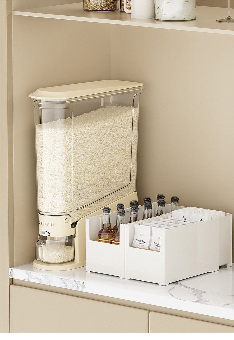 A 20-pound press rice bucket for kitchen countertop, an insect-proof and moisture-proof sealed bucket, a food-grade transparent storage bucket for grains and cereals pic 20