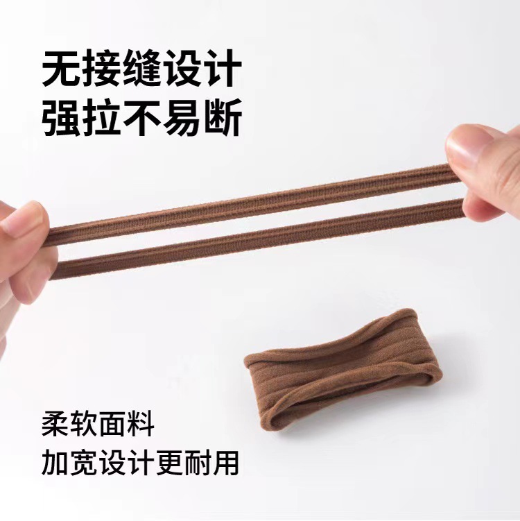 A popular high-elasticity seamless hair band for women, thickened and durable leather band hair tie for women pic 1