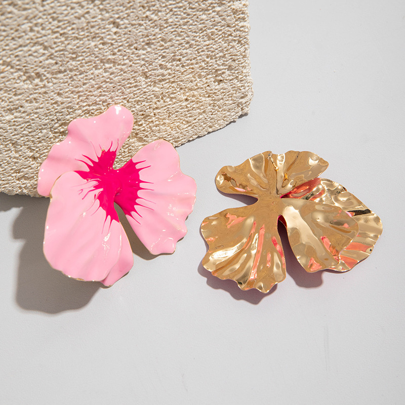 欧美跨境时尚清新布艺花朵流苏串珠优雅甜美情人节礼物耳坠耳环女详情19