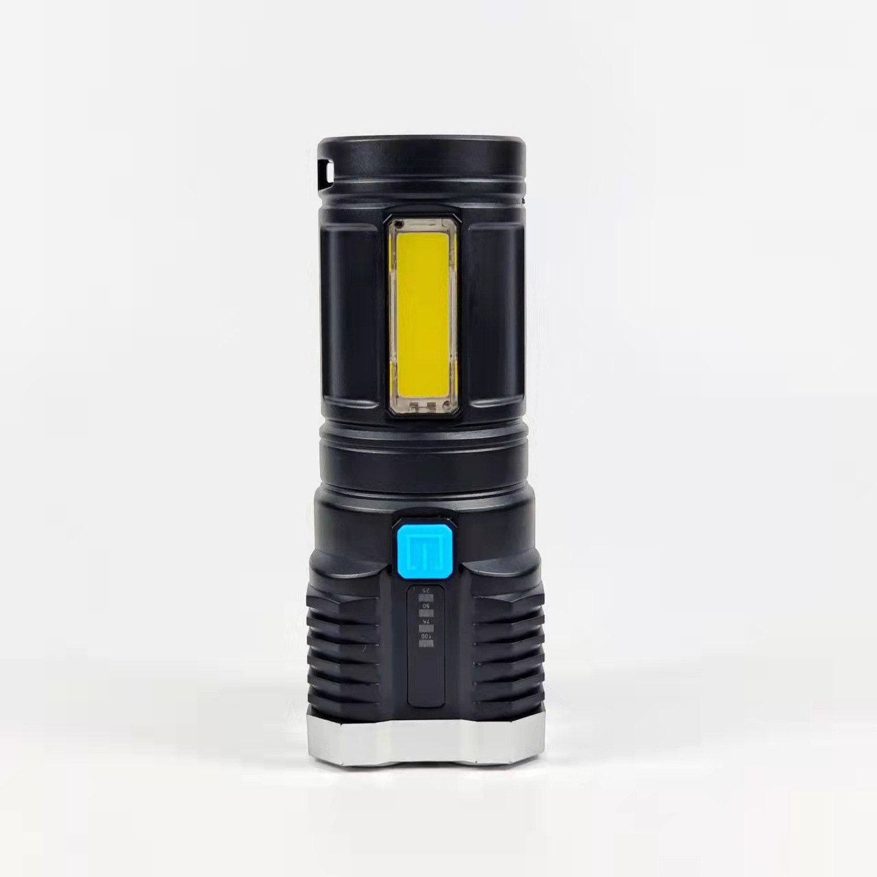 Wholesale of multi-functional outdoor LED high-intensity flashlight with battery level display, USB charging, COB side light flashlight pic 6