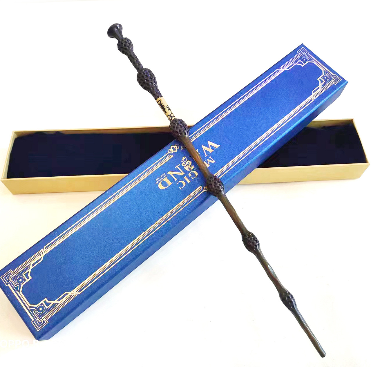 哈利魔杖 蓝色烫金礼盒波特赫敏魔法棒杖邓布利多接骨木 生日礼物详情4