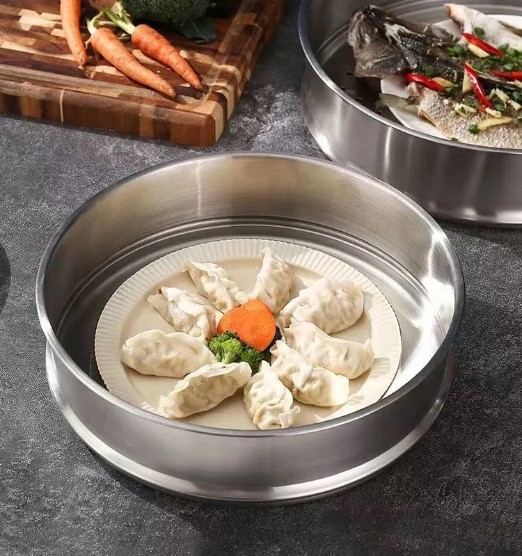 不锈钢蒸笼 26-32cm加厚大规格蒸屉 商用蒸笼批发多用蒸格蒸屉详情5