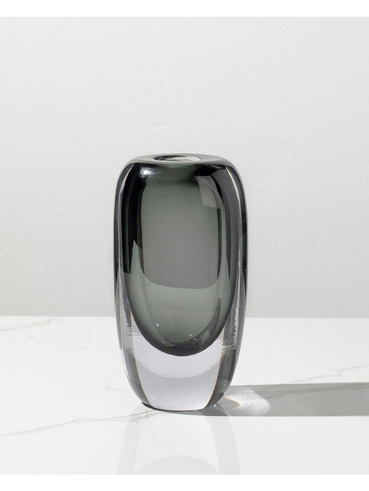 现代轻奢琉璃花瓶客厅插花玻璃花器会议桌玄关摆件高级感玻璃装饰详情17