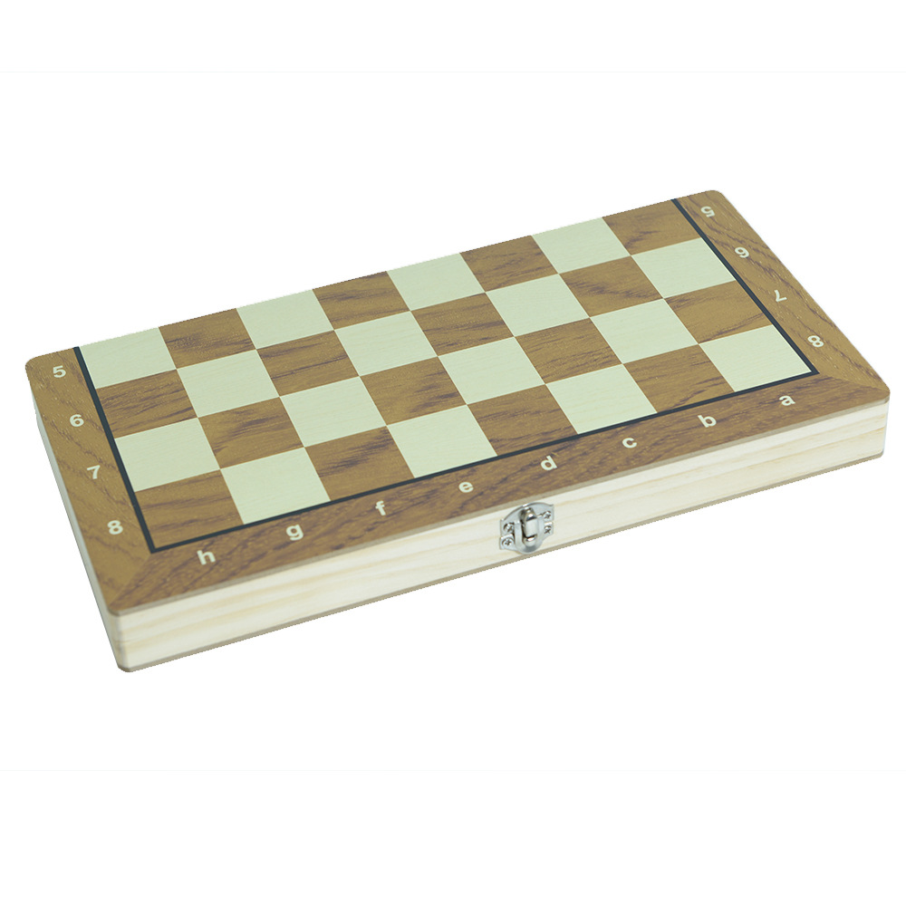 Wholesale and export of portable folding wooden checkers international checkers leisure and entertainment chessboards in multiple sizes pic 9