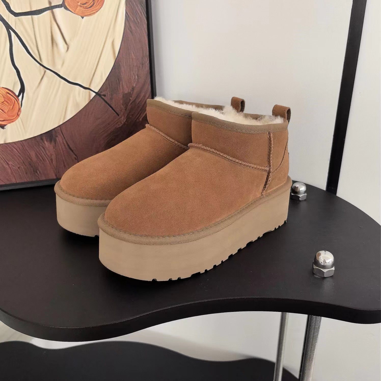 Sangpo Snow Boots for Women, thick-soled 2025 new style, fashionable, versatile, simple short boots, warm, 5 cm cotton shoes, Mera pic 16