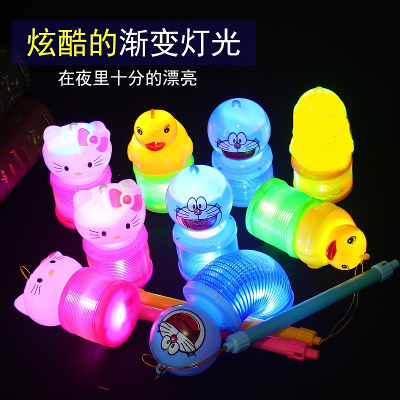 Luminous rainbow circle small lantern toys, new and unique cartoon lantern rainbow circle street stall wholesale supply pic 4