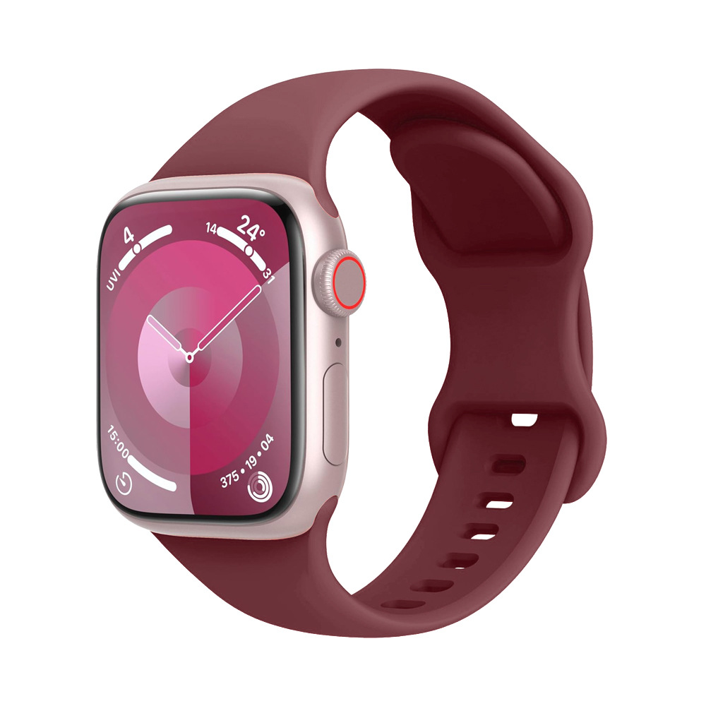 适用apple watch 10硅胶表带iWatch9表带苹果手表ultra 2蝴蝶表带详情24