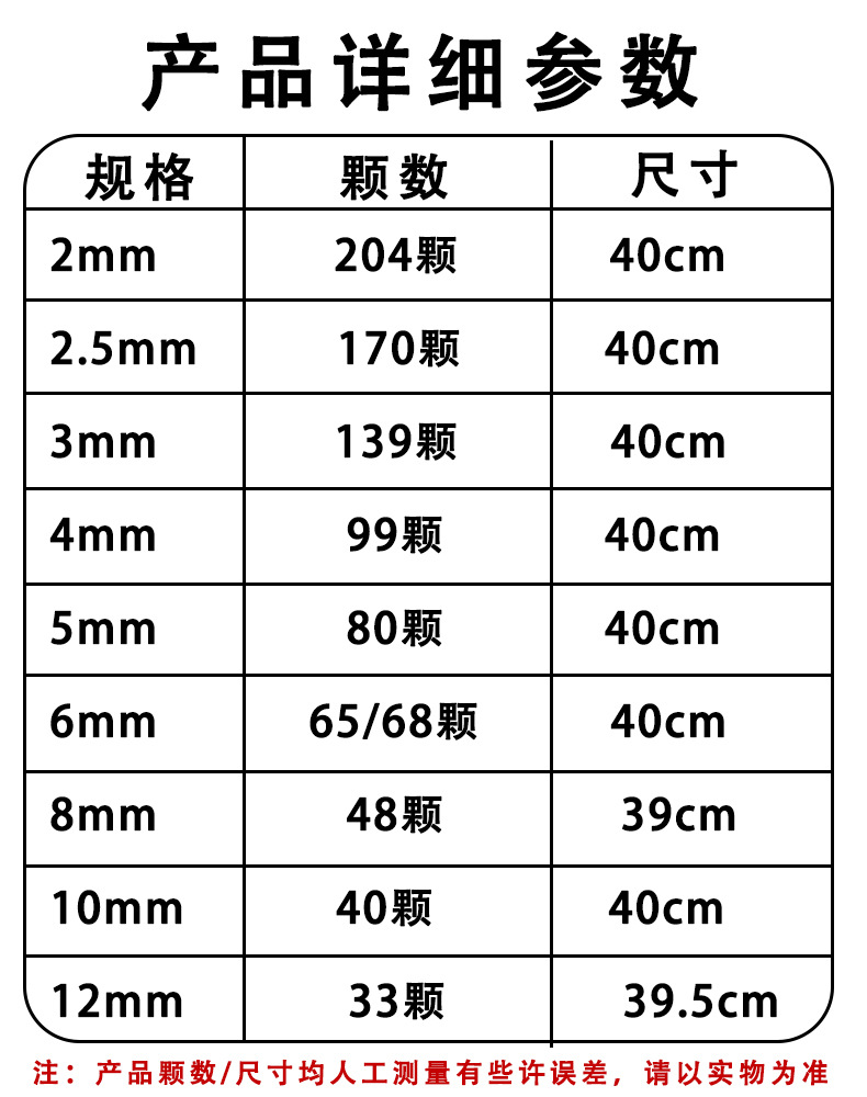 批发贝珠2-12mm直孔高亮贝壳玻璃珍珠穿孔diy饰品配件散珠串珠材详情8