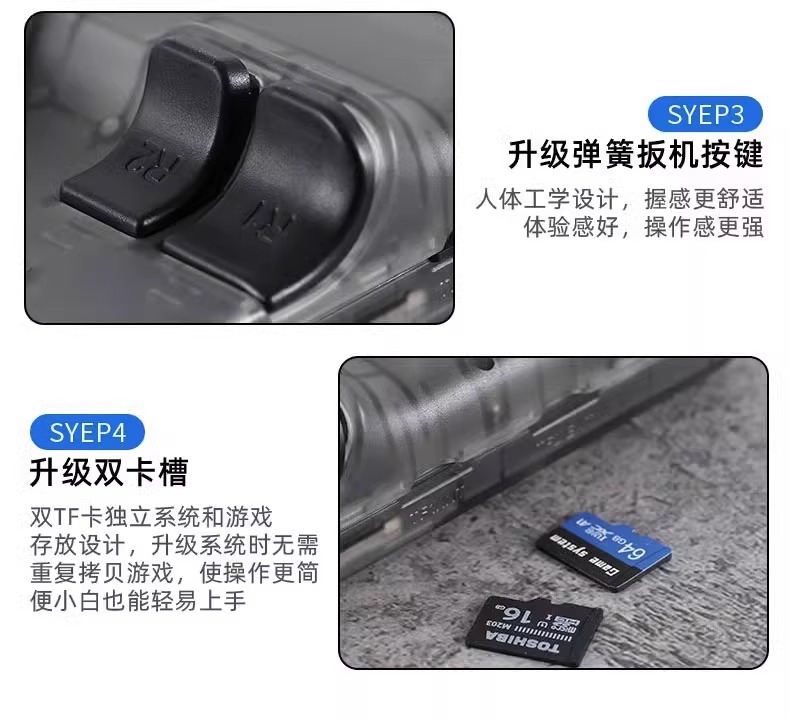 The new R36S game console is a high-definition 3D handheld game console with dual joysticks and a GBA arcade emulator for KOF Cross-border pic 6