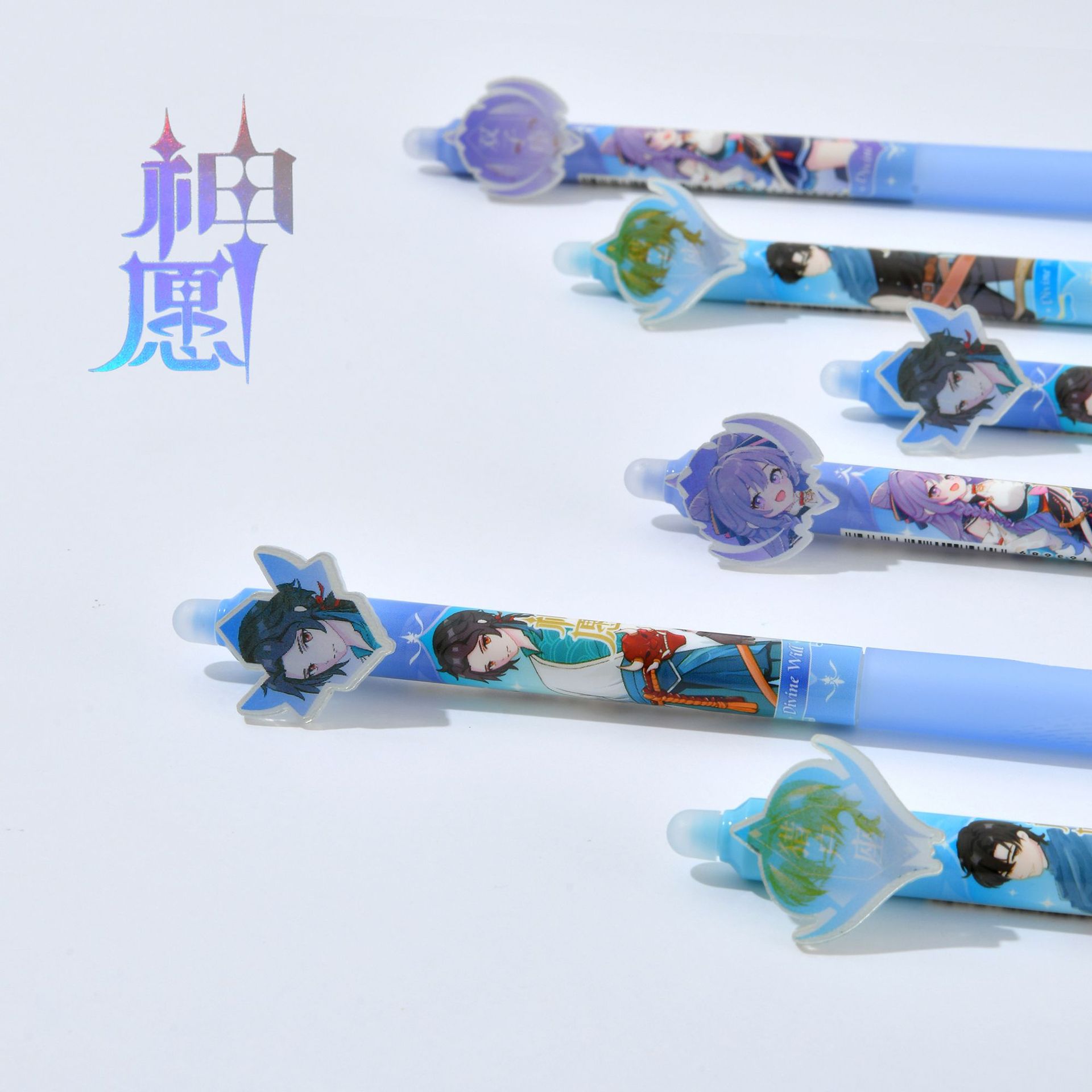 Chenxi Divine Wish Erasable Pen Creative Cartoon Animation Grating Gel Pen ST Blue Pen Core 0.5mm student stationery pic 15