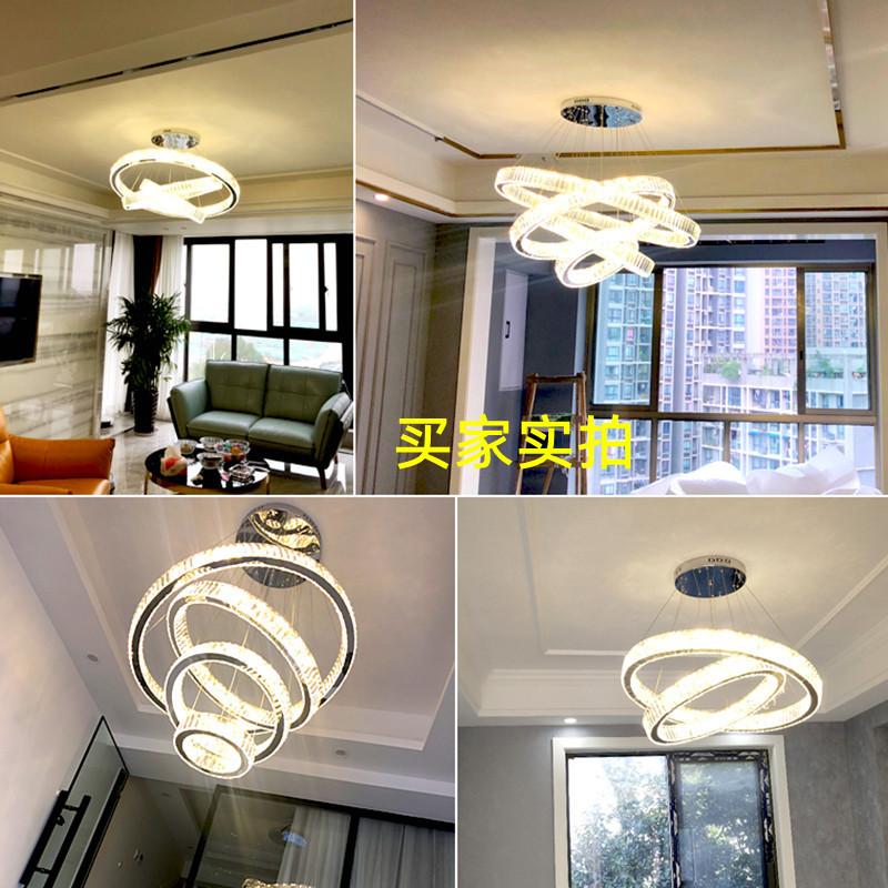 客厅吊灯2025年挑空楼梯吊灯轻奢水晶灯楼中楼餐吊灯具别墅楼吊灯详情28