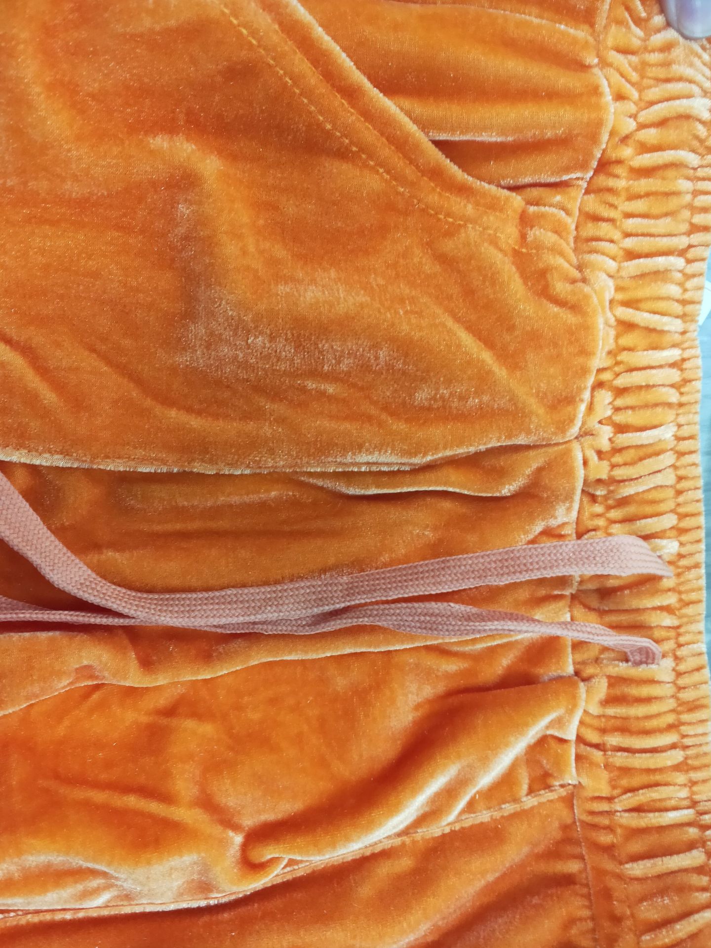 Solid color gold velvet wide-leg pants two-piece set pic 251