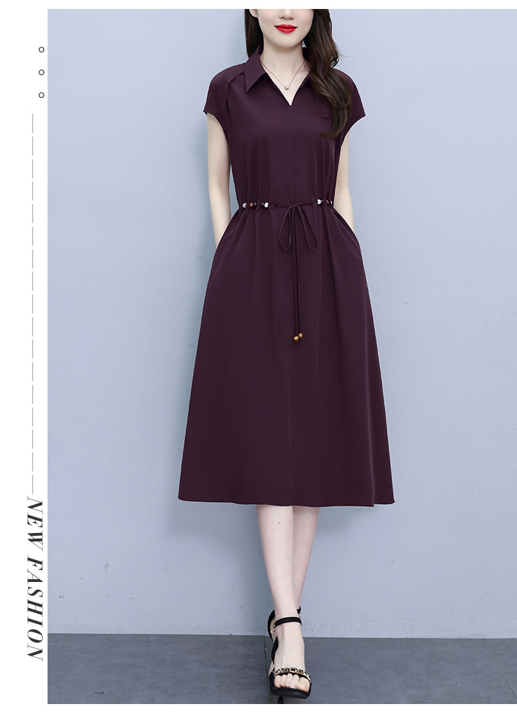 爆款高端欧版宽松法式连衣裙2025夏季新款气质收腰显瘦中长款裙子详情29