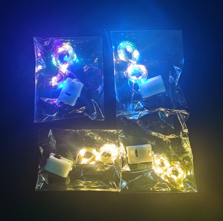 Light emission gift box decoration LED copper wire light string, starry sky flower bouquet, handcrafted material wholesale, flashing light indoor pic 6