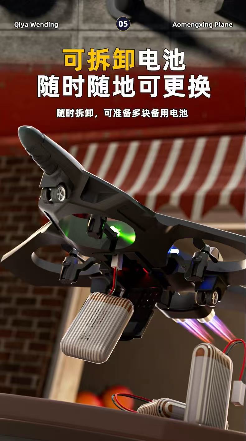 Cross-border customized remote-controlled foam aircraft, unmanned aerial vehicles, suspended flight, fixed-altitude rolling fighter jets, stunt toys pic 9