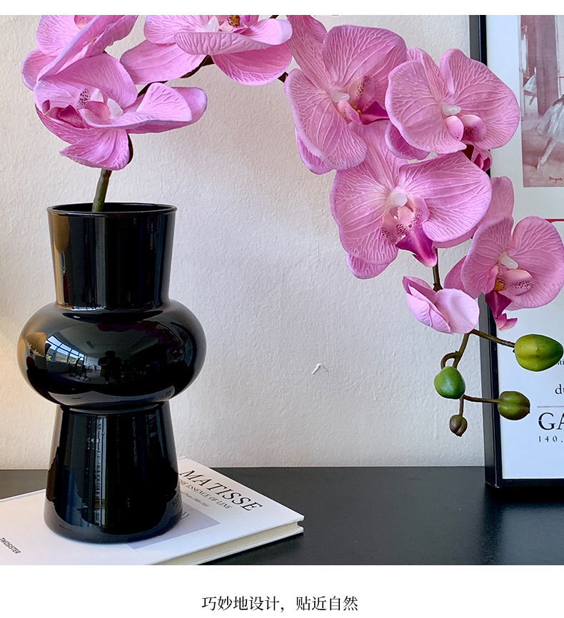 轻奢蝴蝶兰仿真花假花高级感逼真摆设花艺餐桌花摆花装饰插花摆件详情14