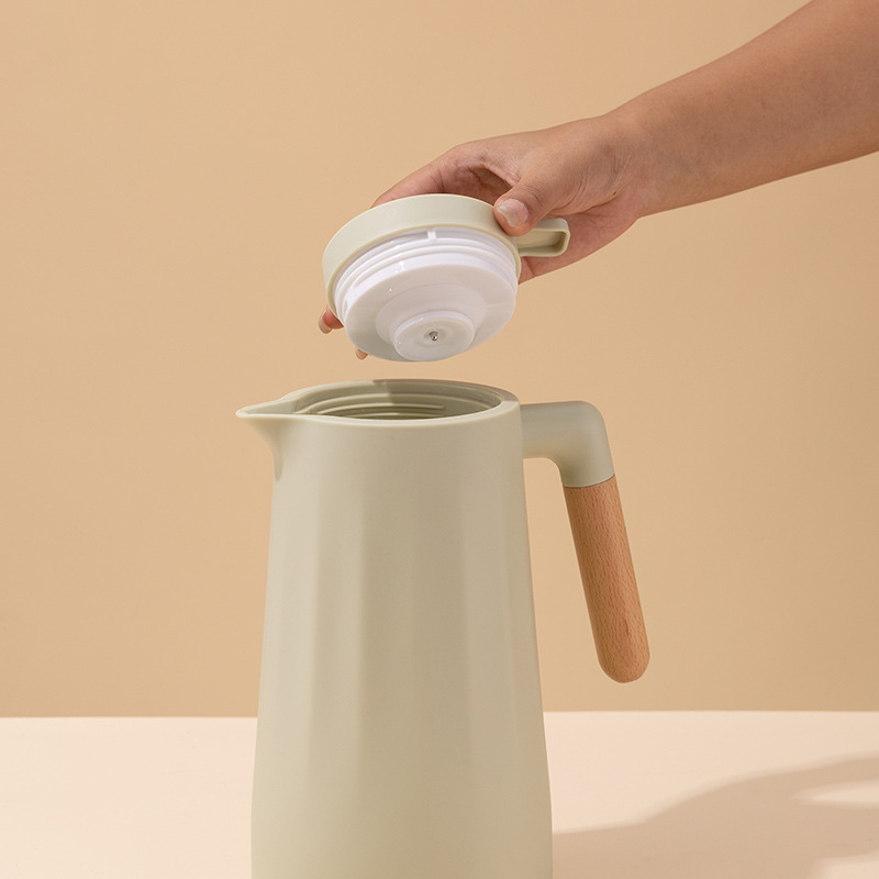 Cross-border household large-capacity thermos flask with glass inner liner, office teapot, coffee pot, thermos flask, high-quality thermos flask, efficient heat preservation and long-lasting heat pic 15