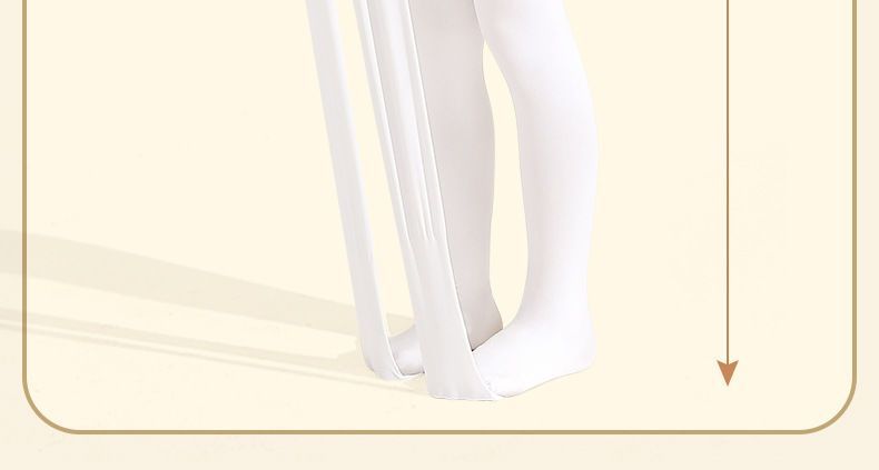 批发儿童舞蹈袜秋冬连裤袜加绒加厚女童跳舞龙爪毛白色芭蕾舞蹈袜详情19