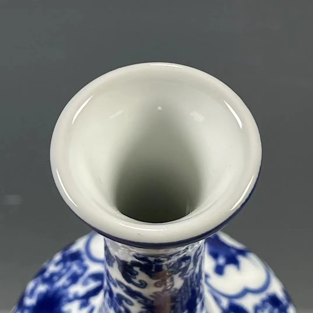 青花瓷迷你花瓶陶瓷摆件中式花瓶景德镇花瓶批发陶瓷插花小花瓶器详情2