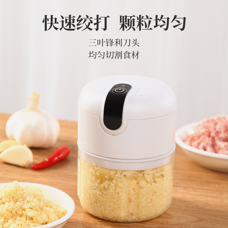 Garlic puree magic tool, electric garlic mashing machine, small blender, home baby food preparation, multi-functional meat grinder pic 4