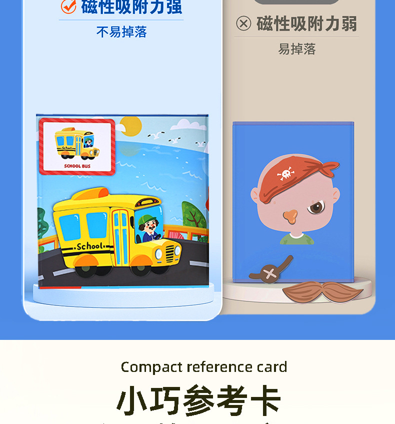 跨境磁力换装贴DIY儿童玩具盒人物变脸3-6岁早教换衣磁性拼图游戏详情14