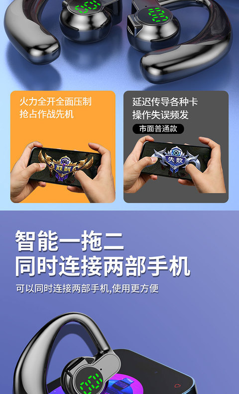 新款高音质真无线蓝牙耳机挂耳式商务运动型超长待机所有手机通用详情11