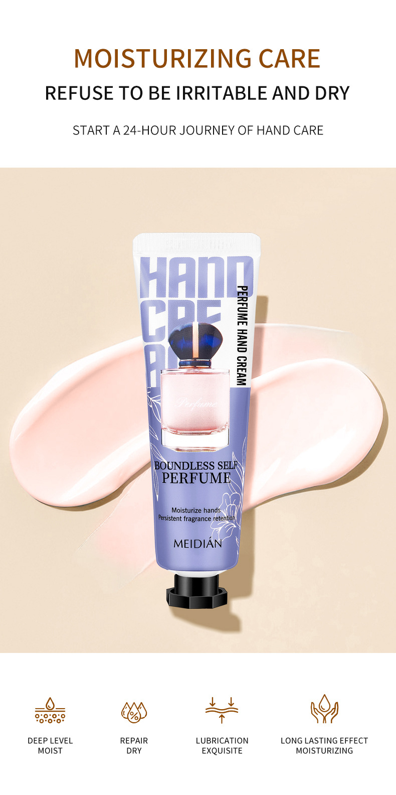 【 Exclusive for Foreign Trade 】 The Meidian Perfume Hand Cream Set is smooth, delicate, fresh and leaves a lingering fragrance. The small stick is portable pic 5