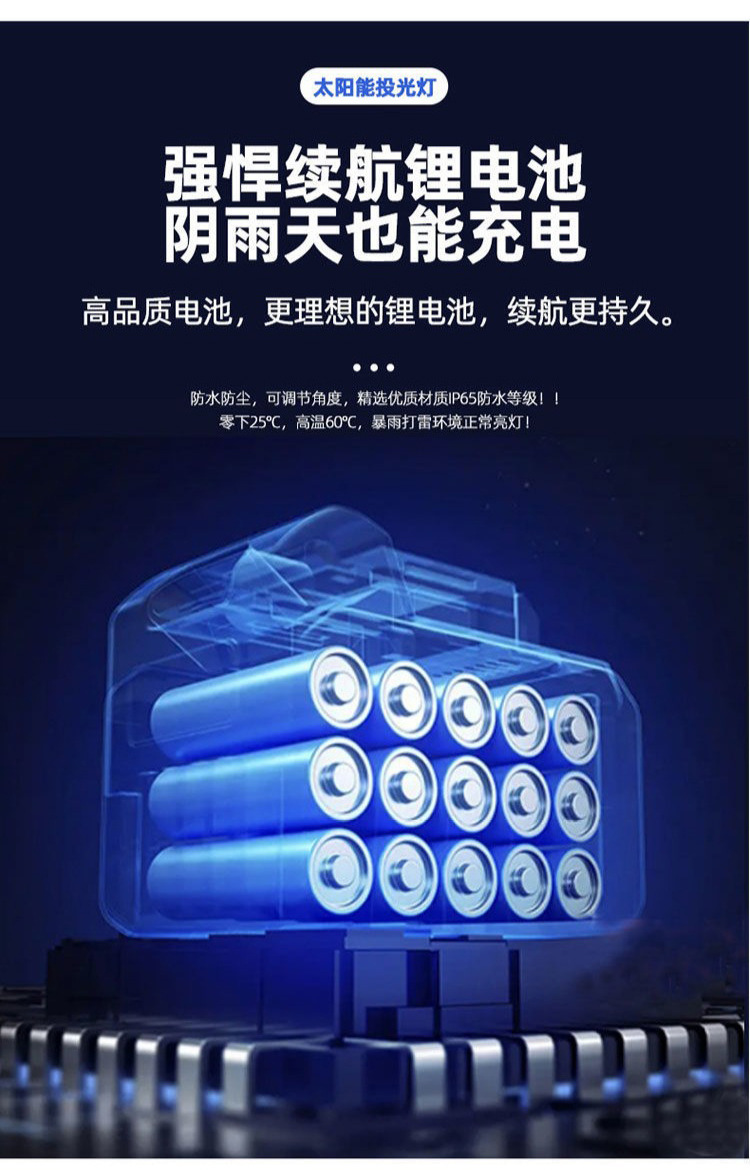 Solar lamps, household outdoor garden lamps, new rural photovoltaic street lamps, led high-power floodlights, ultra-bright and waterproof pic 13