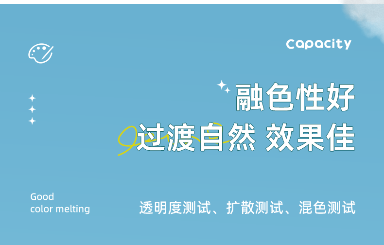 博艺宣便携式铁盒环保24色浓缩粉饼颜料儿童diy美术写生固体水彩详情4