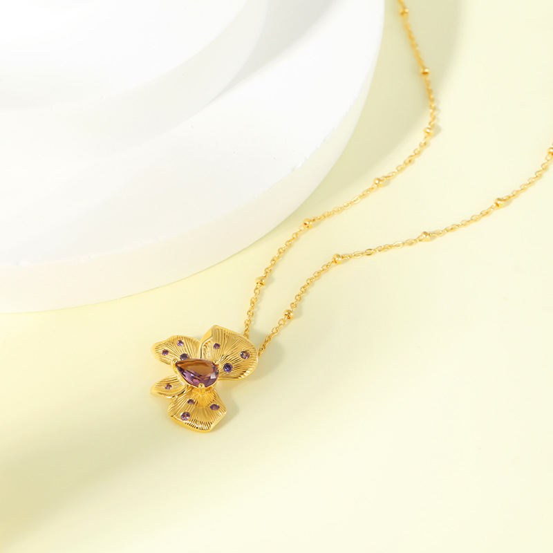 925纯银项链蝴蝶吊坠ins风女百搭锁骨链首饰批发饰品ins风爆款详情16